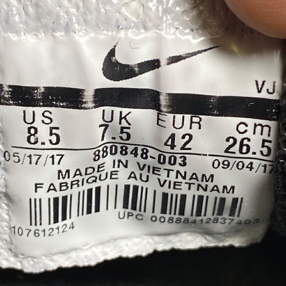 Nike Men Shoe Zoom Fly Size 8.5M Black Athletic Running Sneaker Pre Owned - Picture 9 of 11